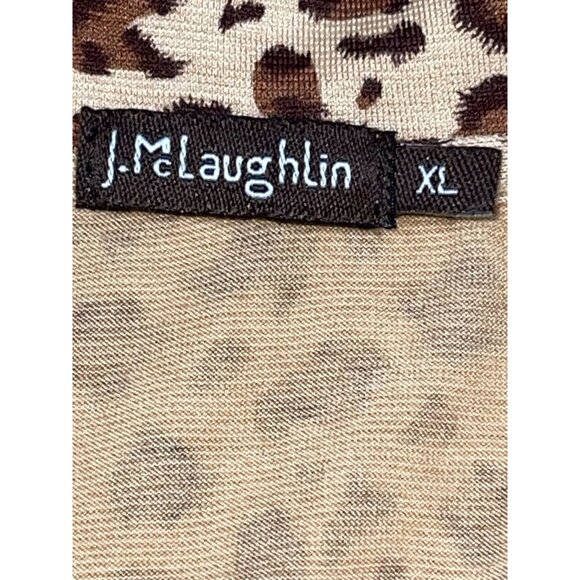 J.McLaughlin Leopard Print Silk-Blend Blouse XL - Picture 2 of 8